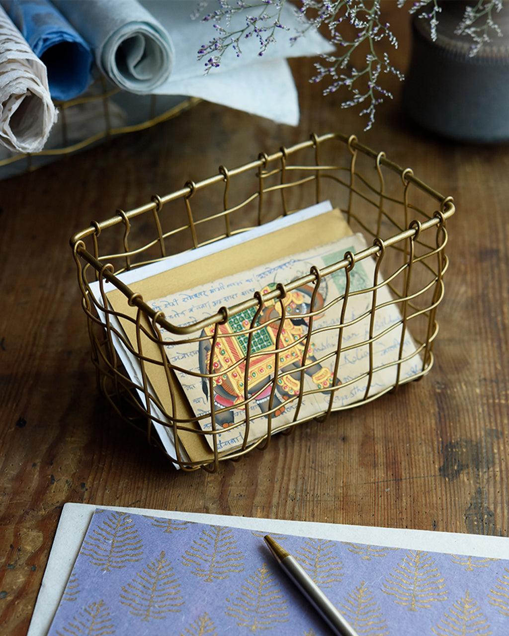 Brass Basket: Rectangular