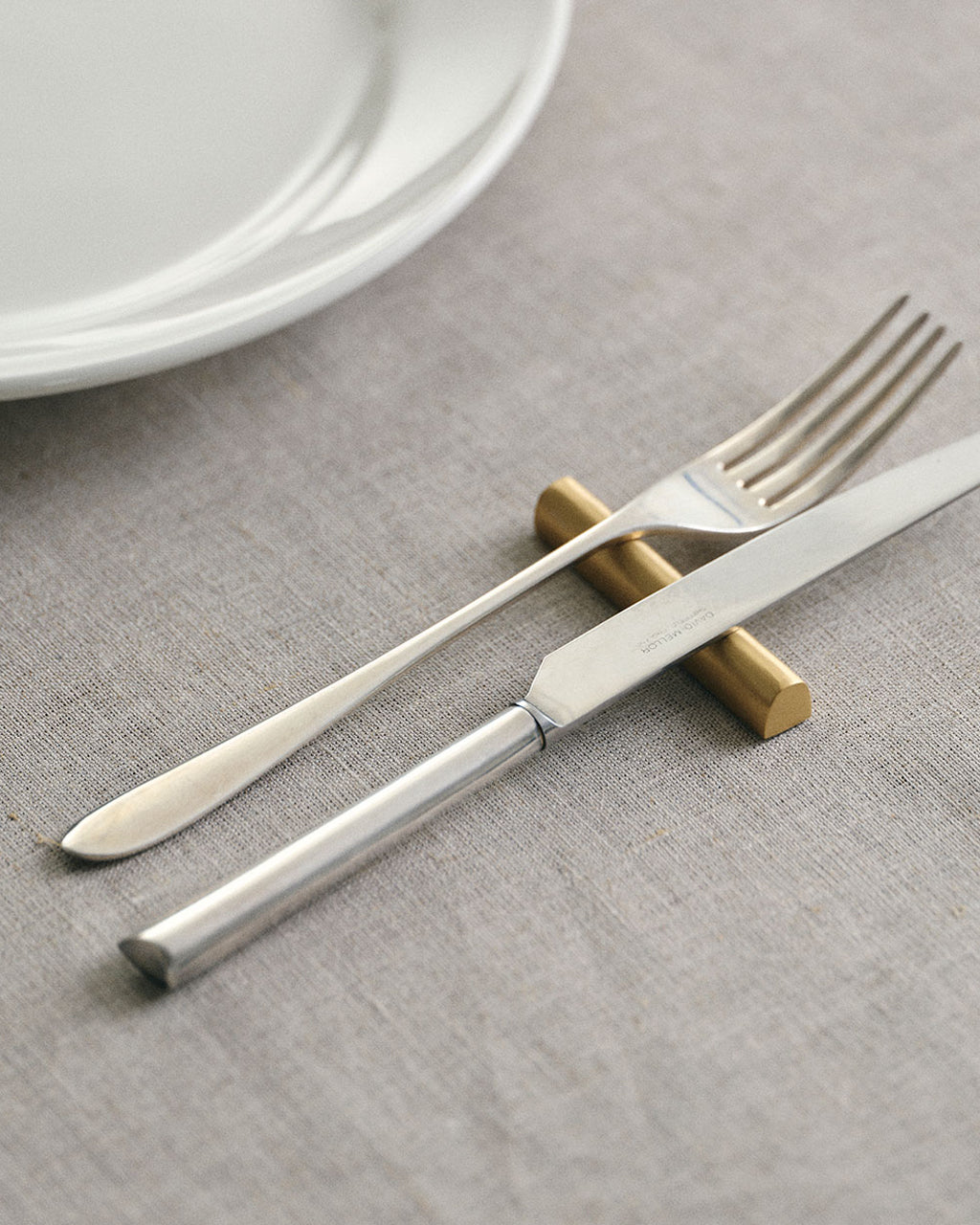 Brass Cutlery / Chopstick Rest - Round