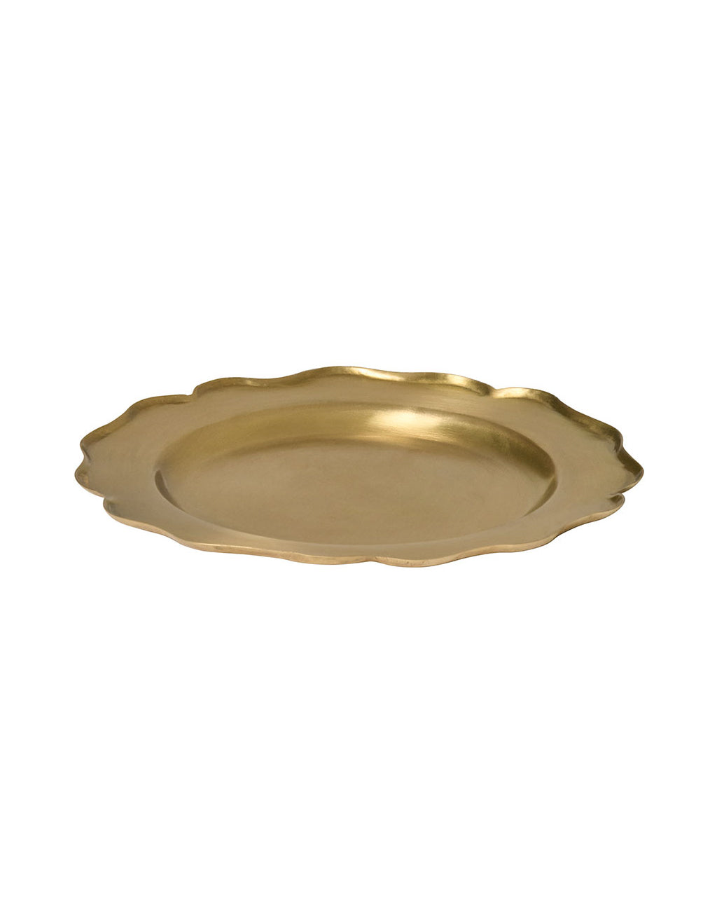 Brass Ruffle Edge Tray (M)