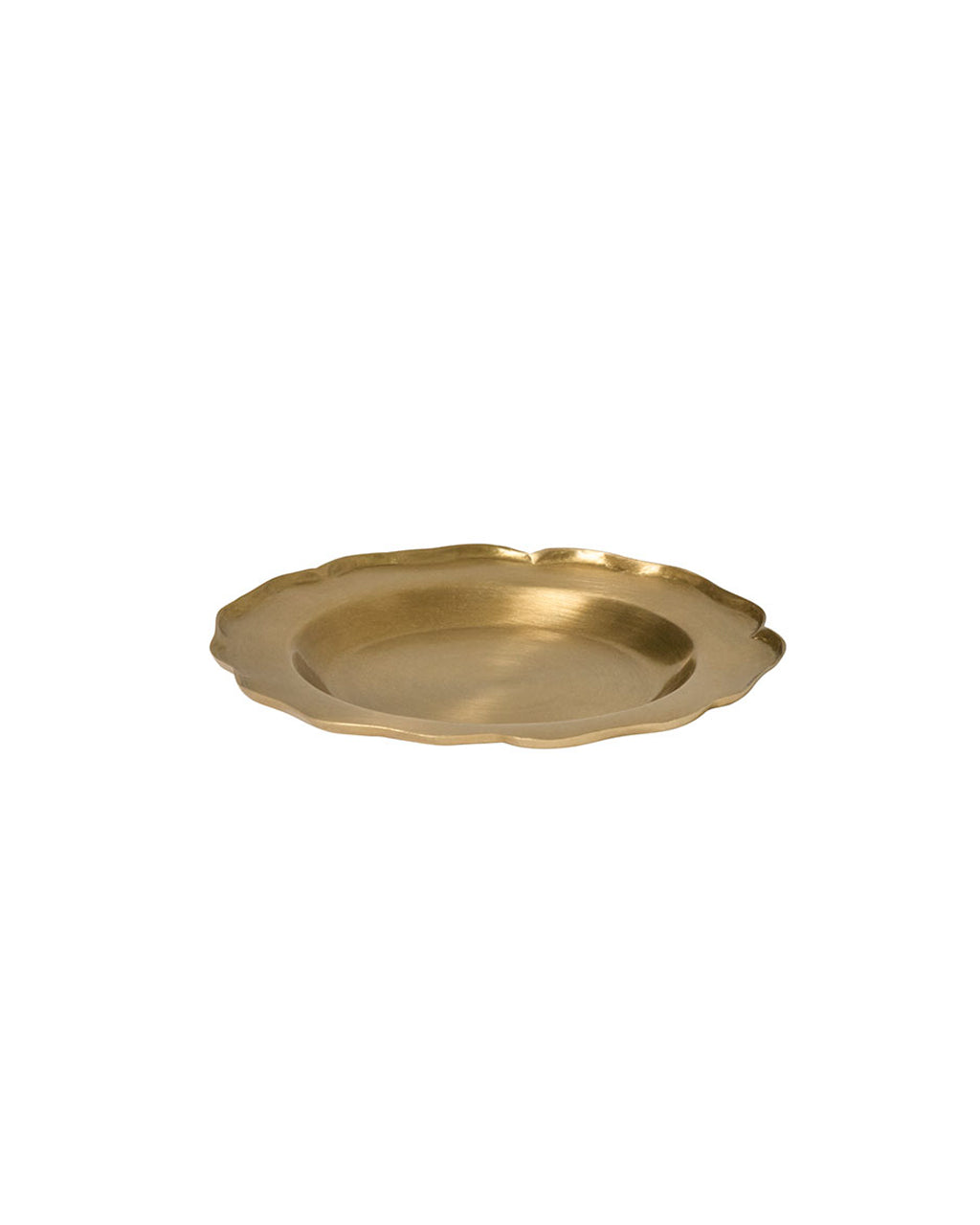 Brass Ruffle Edge Tray (S)
