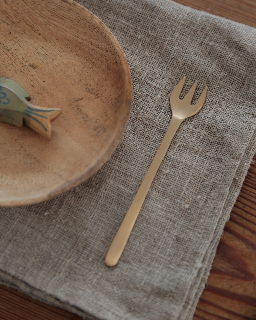 Brass Dessert Fork