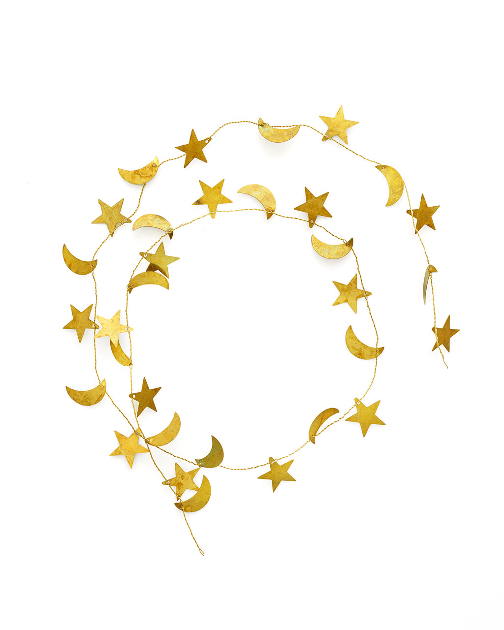Brass Garland: Moon and Star