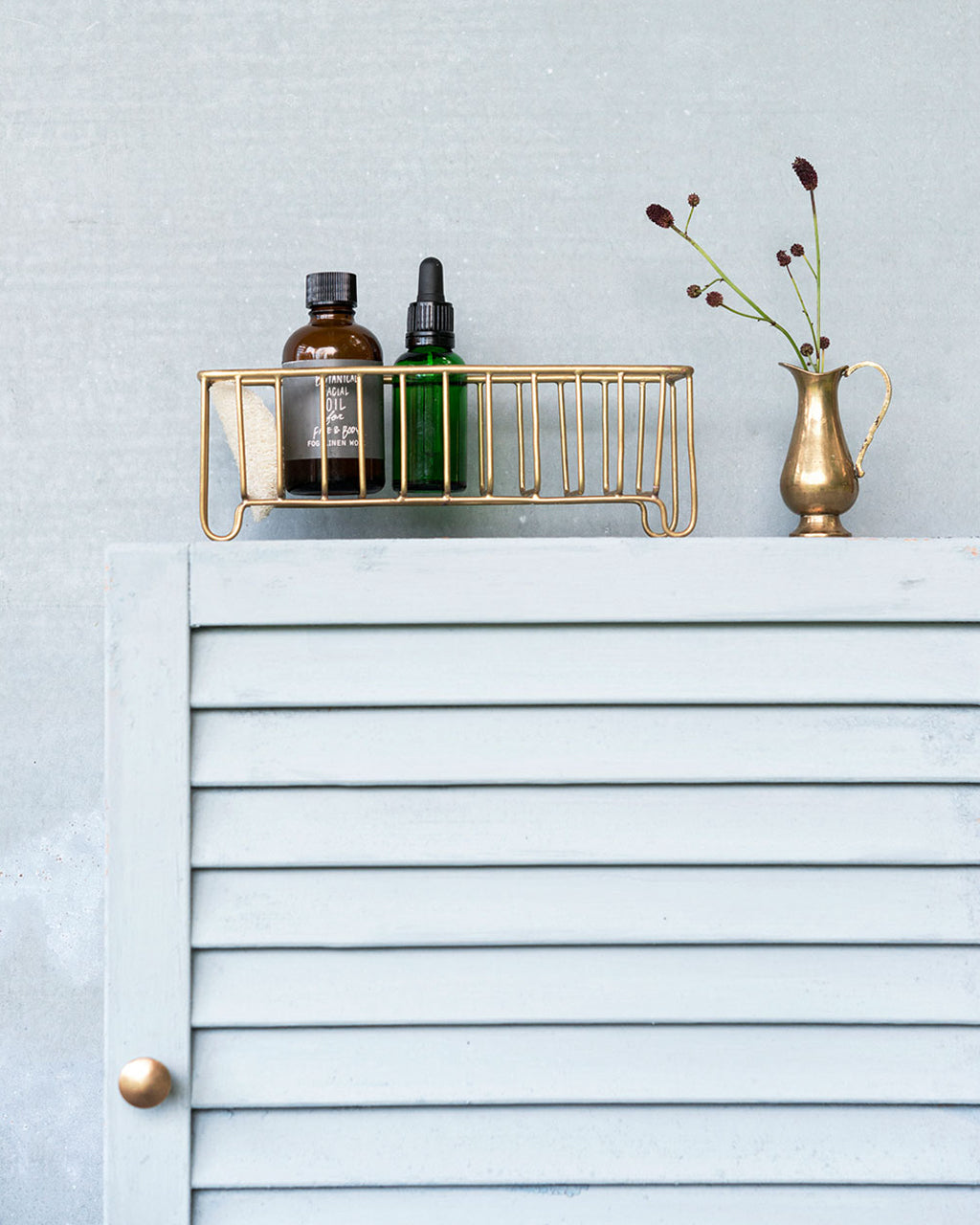 Brass Wire Slender Basket