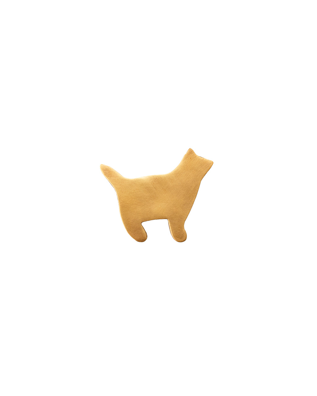 Cat Brass Brooch Oscar