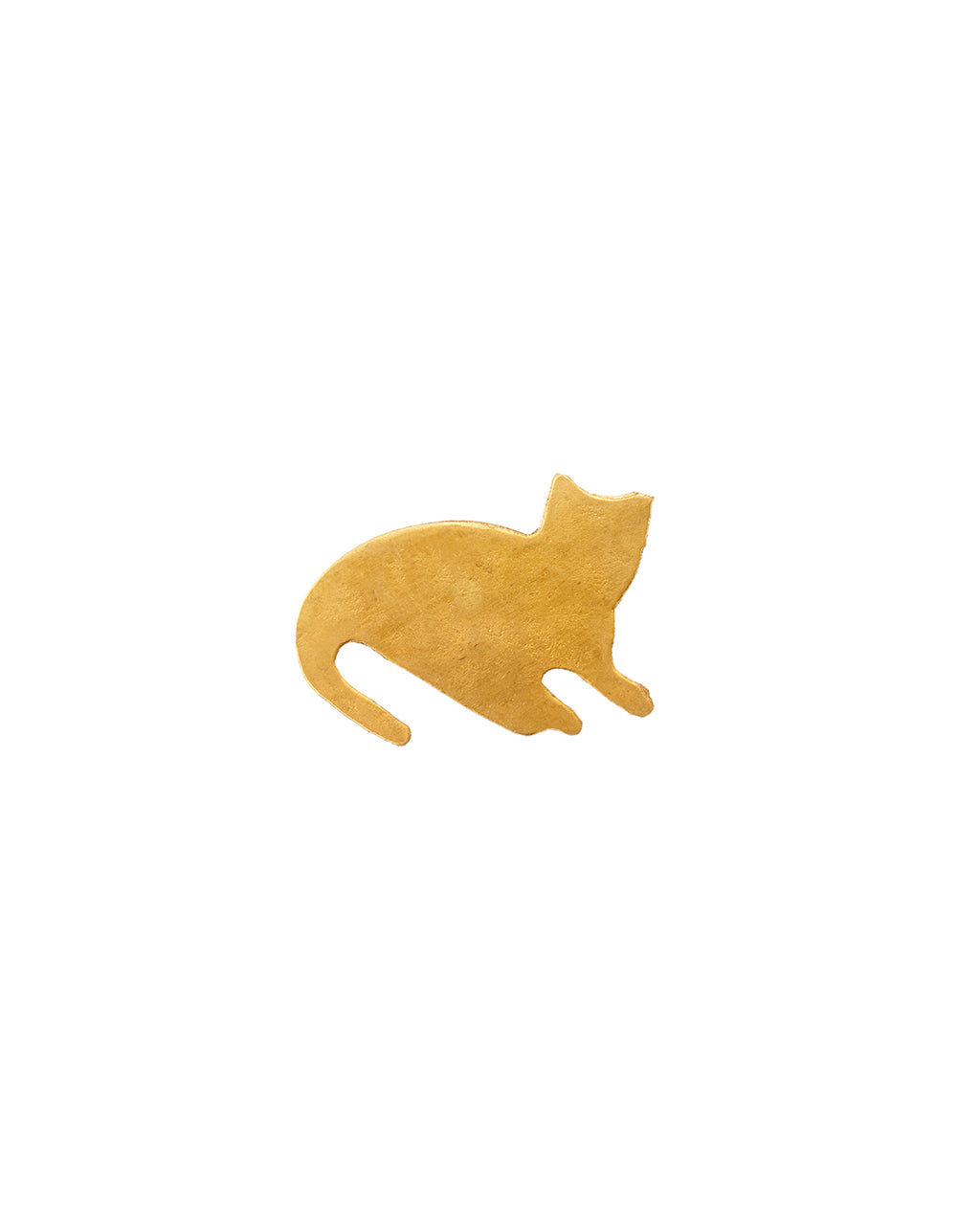 Cat Brass Brooch Trixie