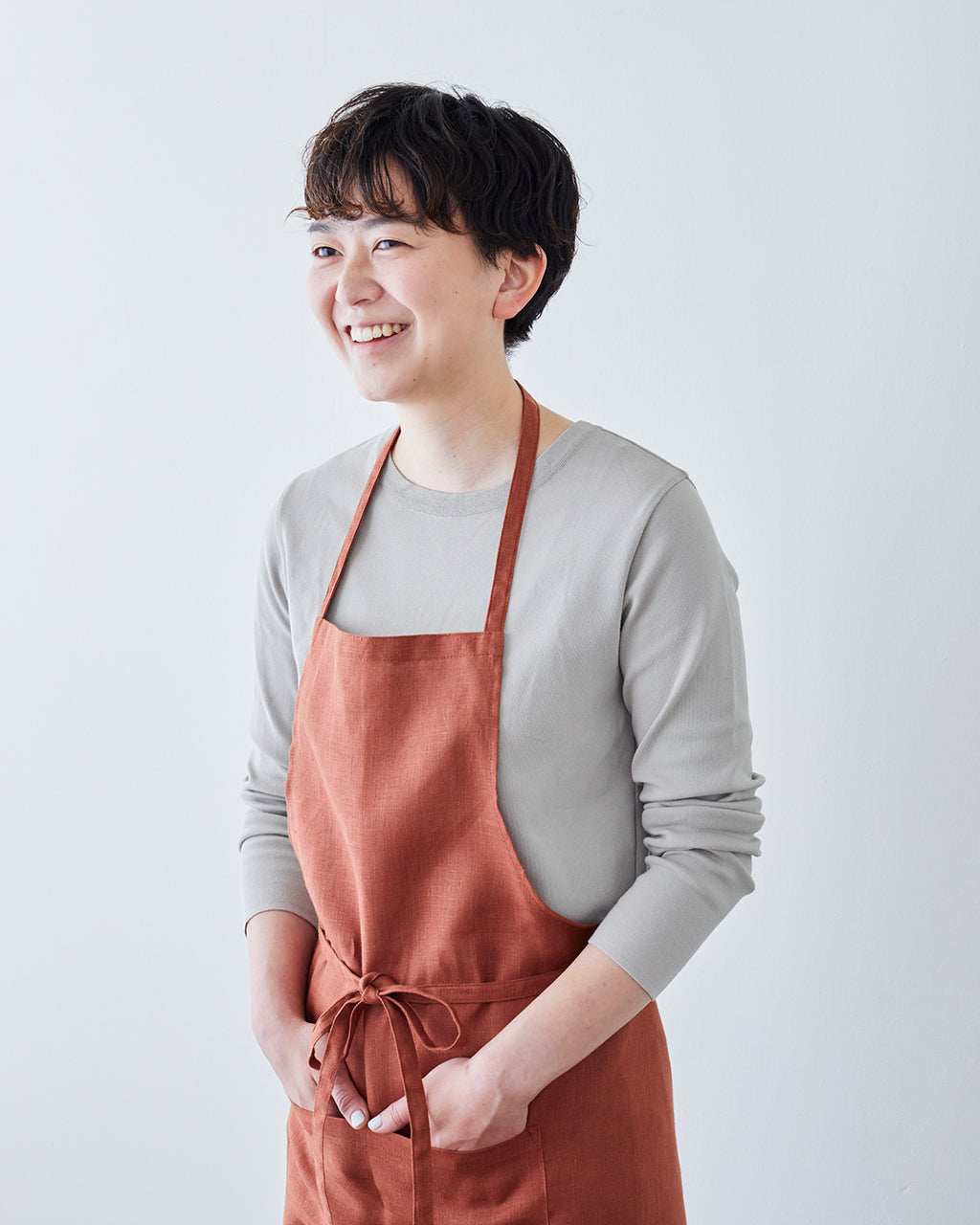 Linen Full Apron: Pain Brule