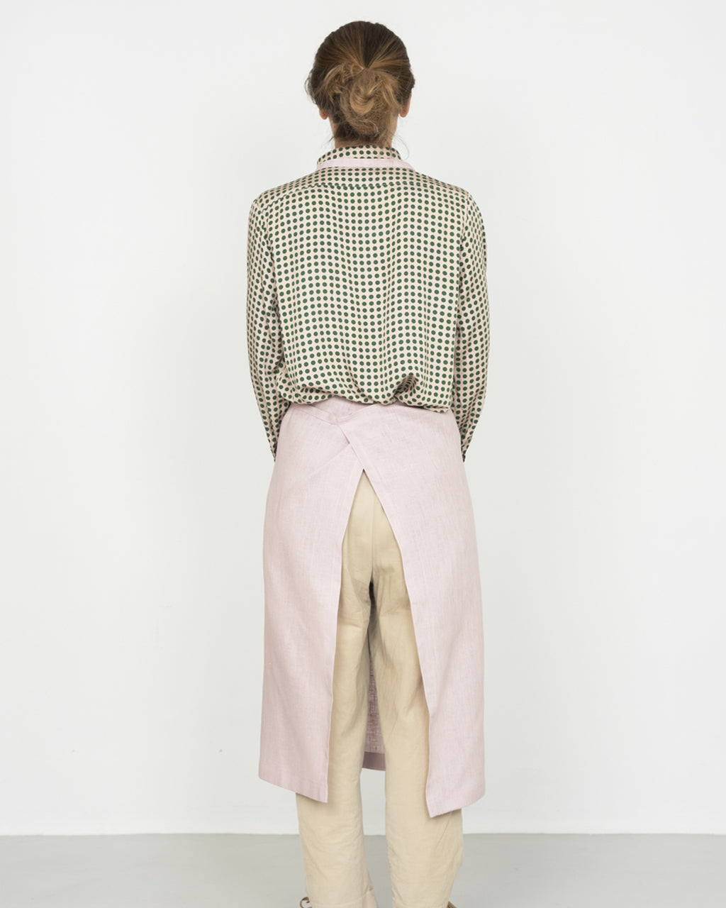 Linen Full Apron: Rose Poudre