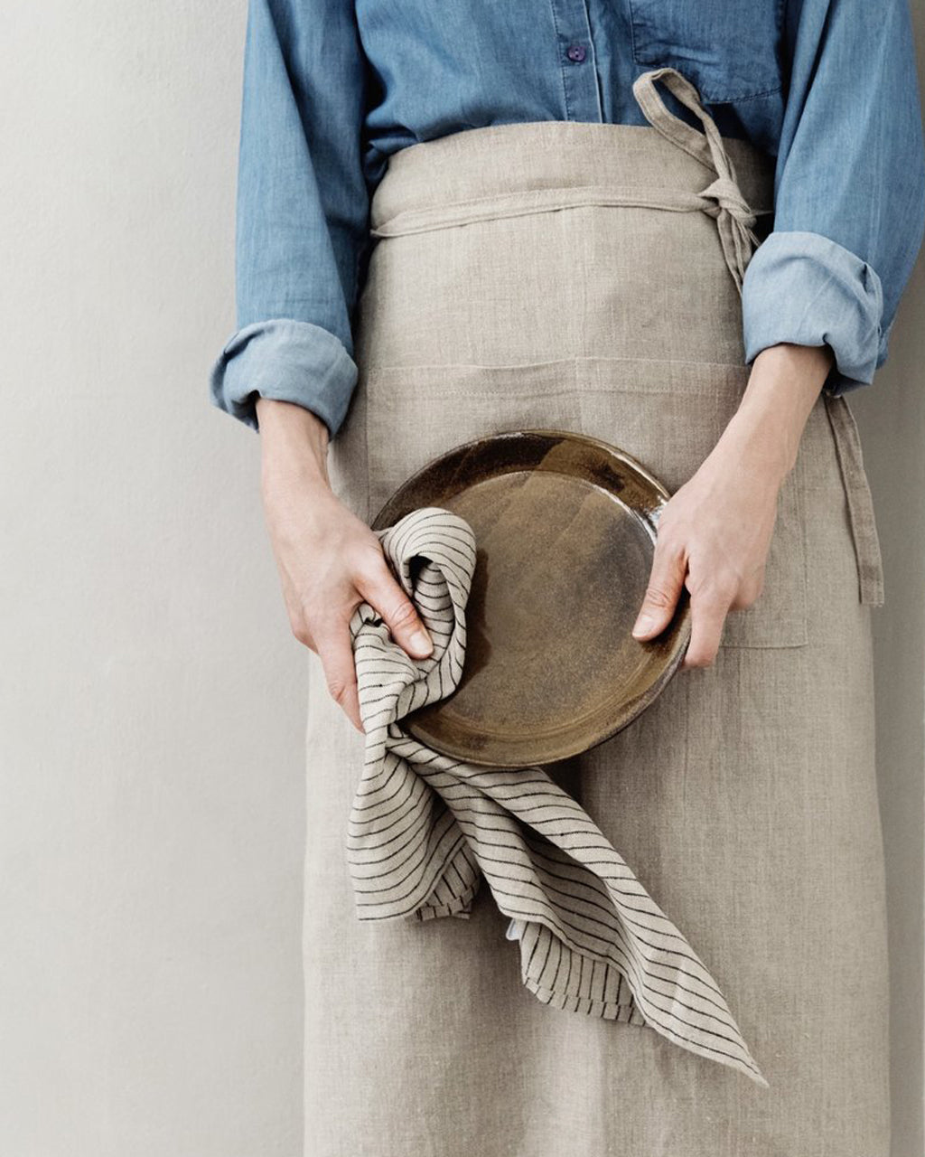 Linen Garçon Apron: Natural
