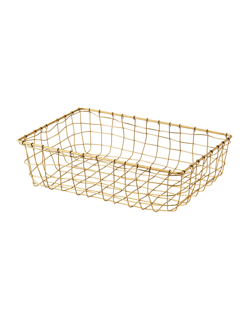 Gold Wire Basket Tray (M)