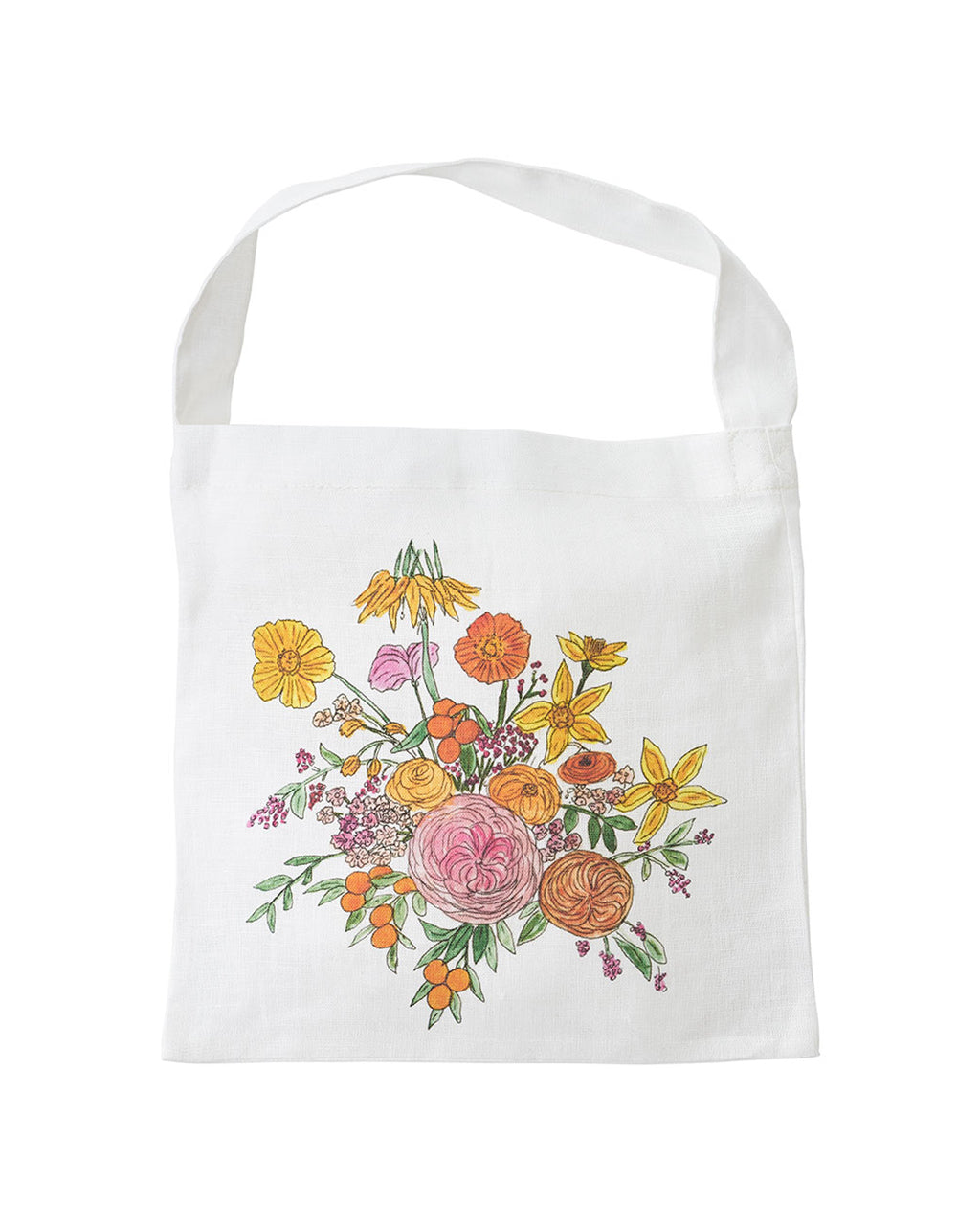 Isabelle Boinot Linen Bag: Bouquet