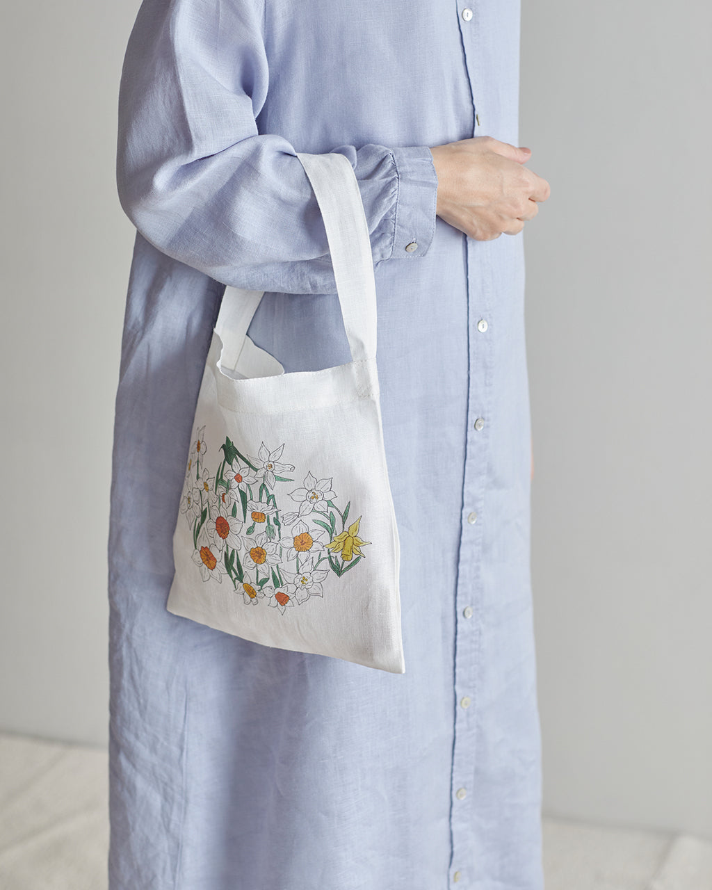 Isabelle Boinot Linen Bag: Narcissus