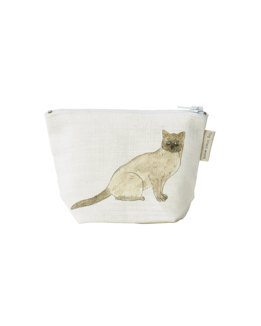Isabelle Boinot Linen Pouch: Two Cats