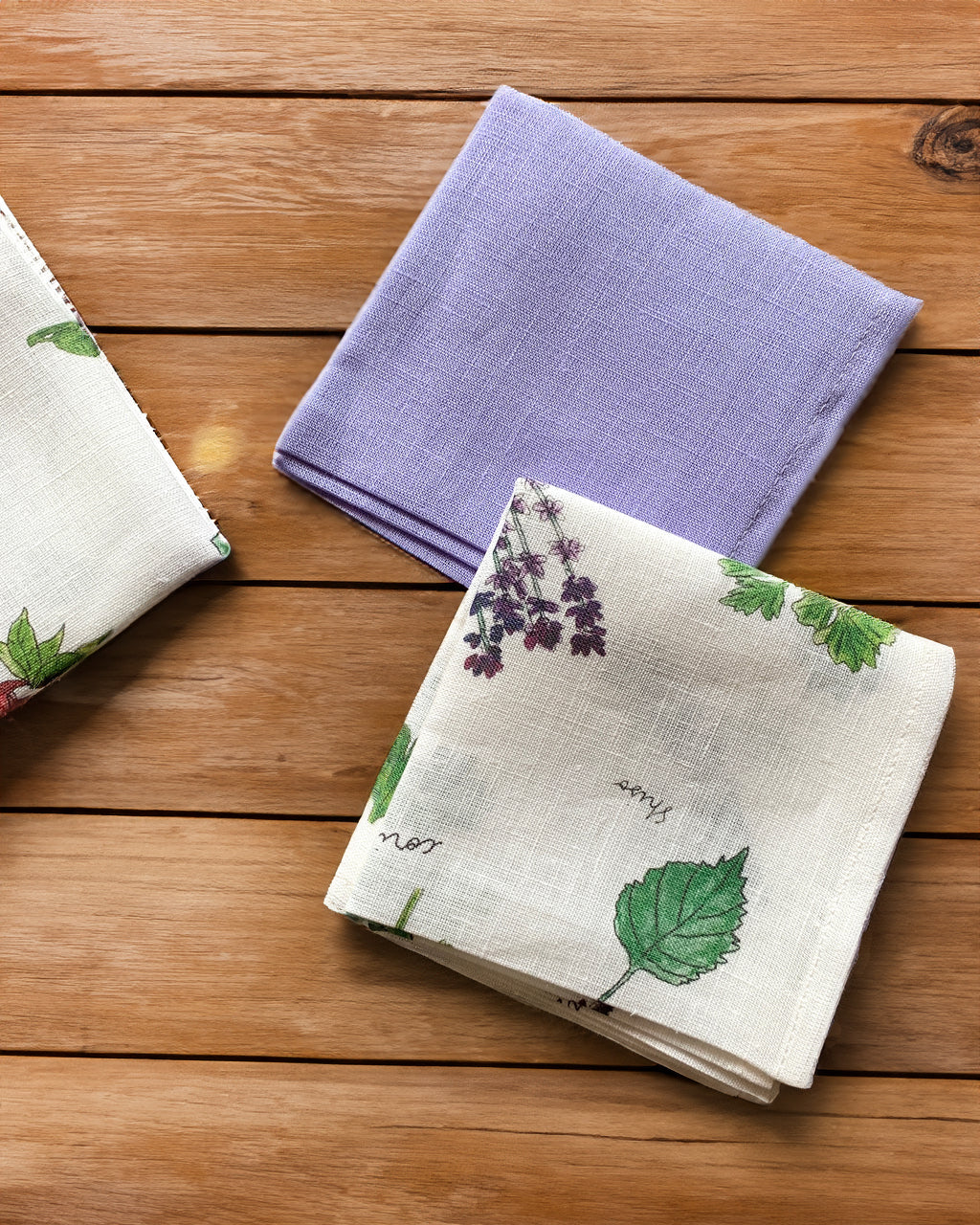Isabelle Boinot Handkerchief: Herbs