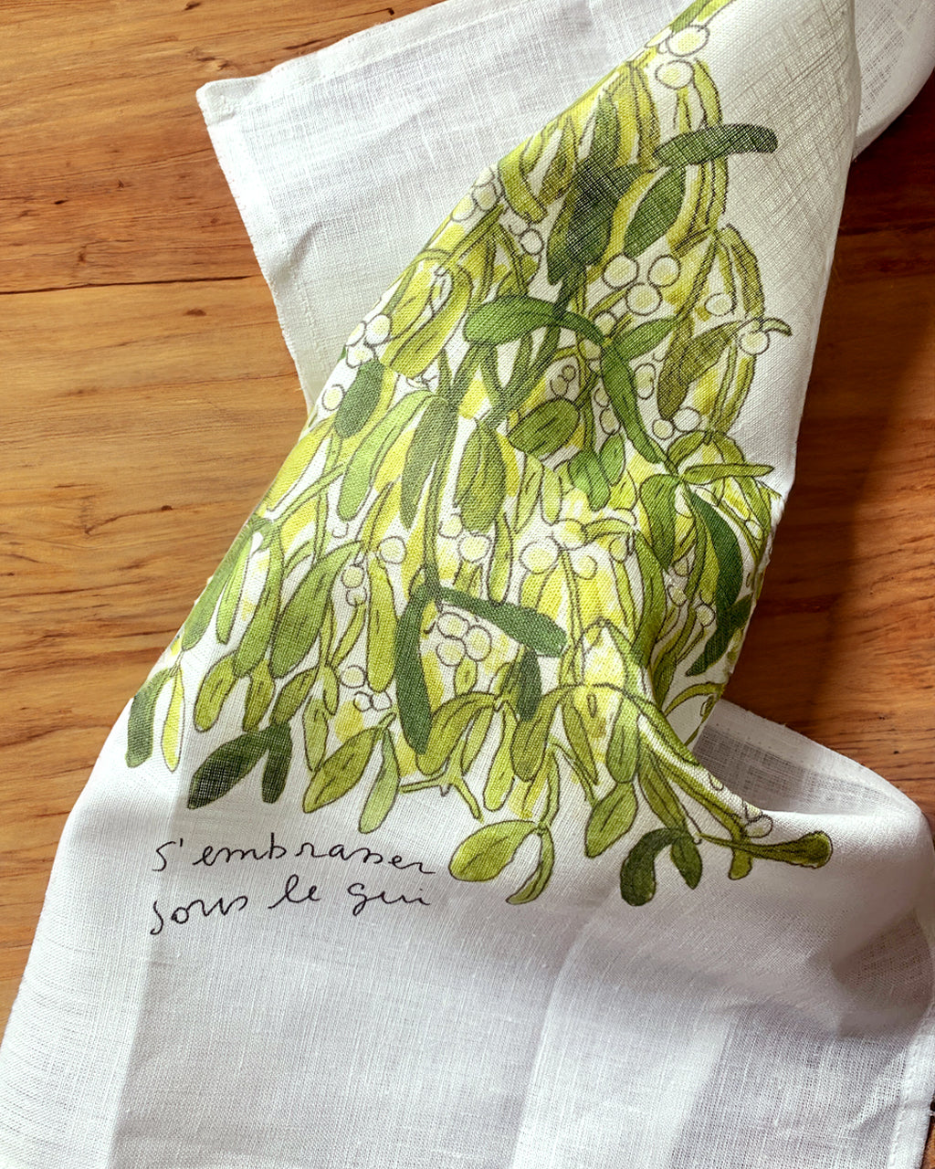 Isabelle Boinot Handkerchief: Mistletoe