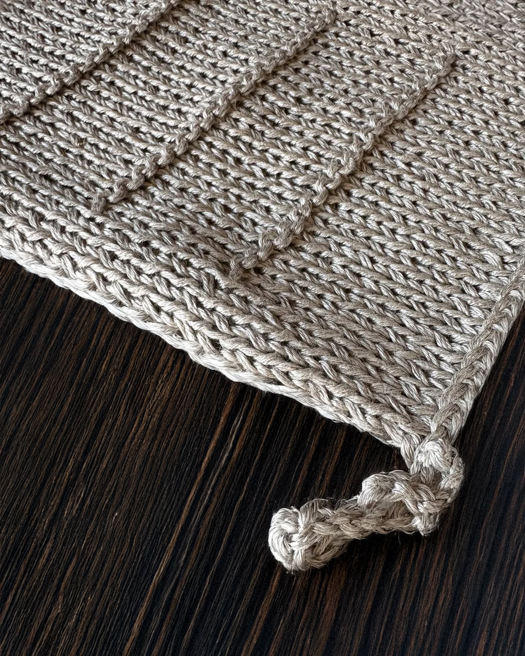 Knitted Dish Cloth - Linen