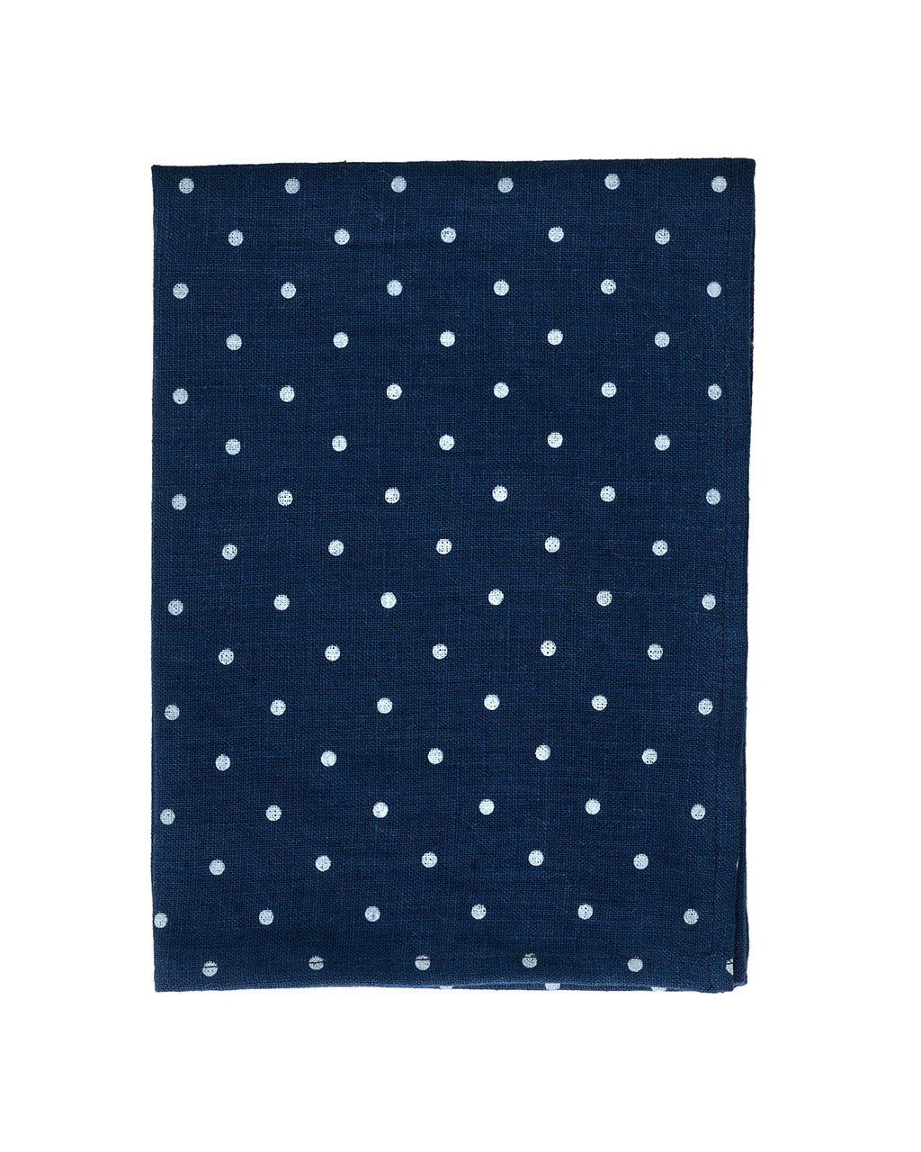 Linen Tea Towel: Navy Dot