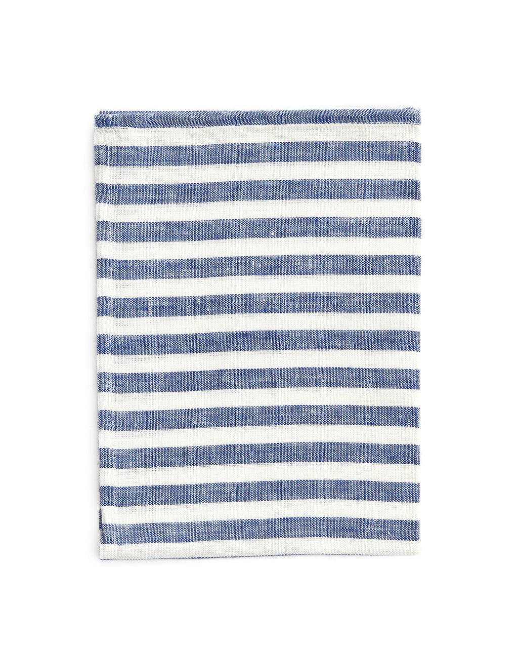 Linen Tea Towel: White Blue Stripe