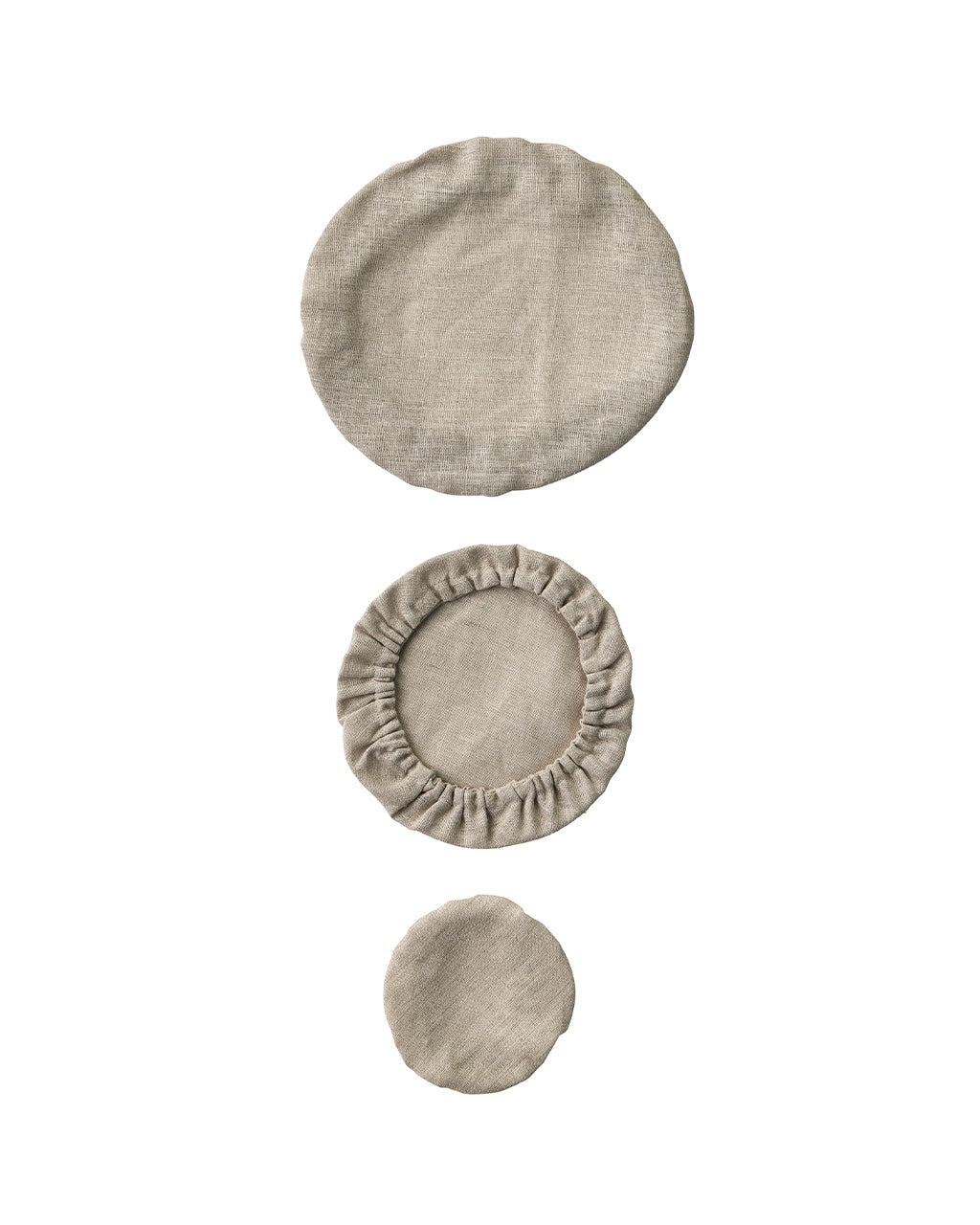 Linen Bowl Cover Set 3: Natural