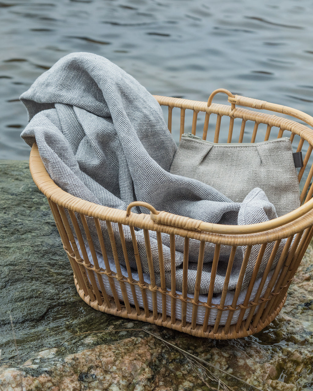 Linen Chambray Towel (L): Natural