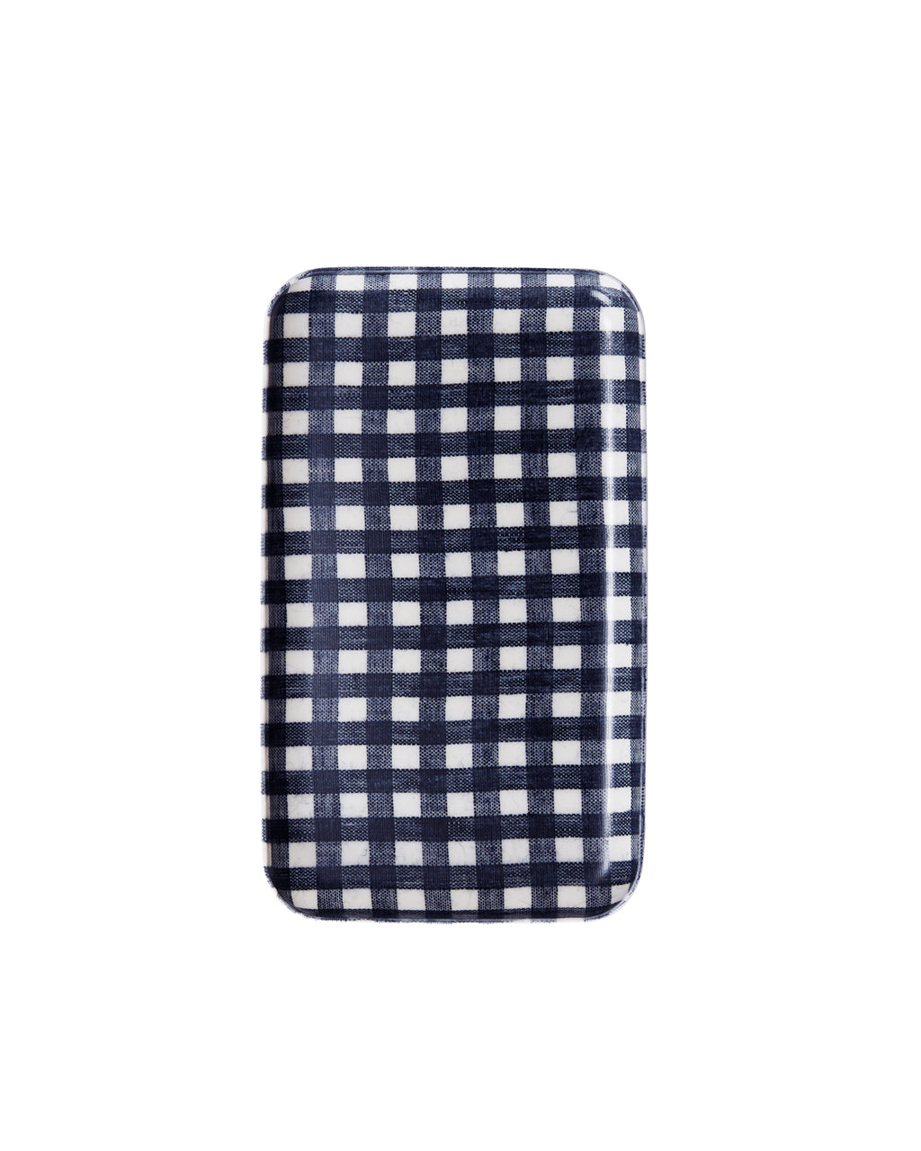 Linen Coated Tray (S) Navy White Check