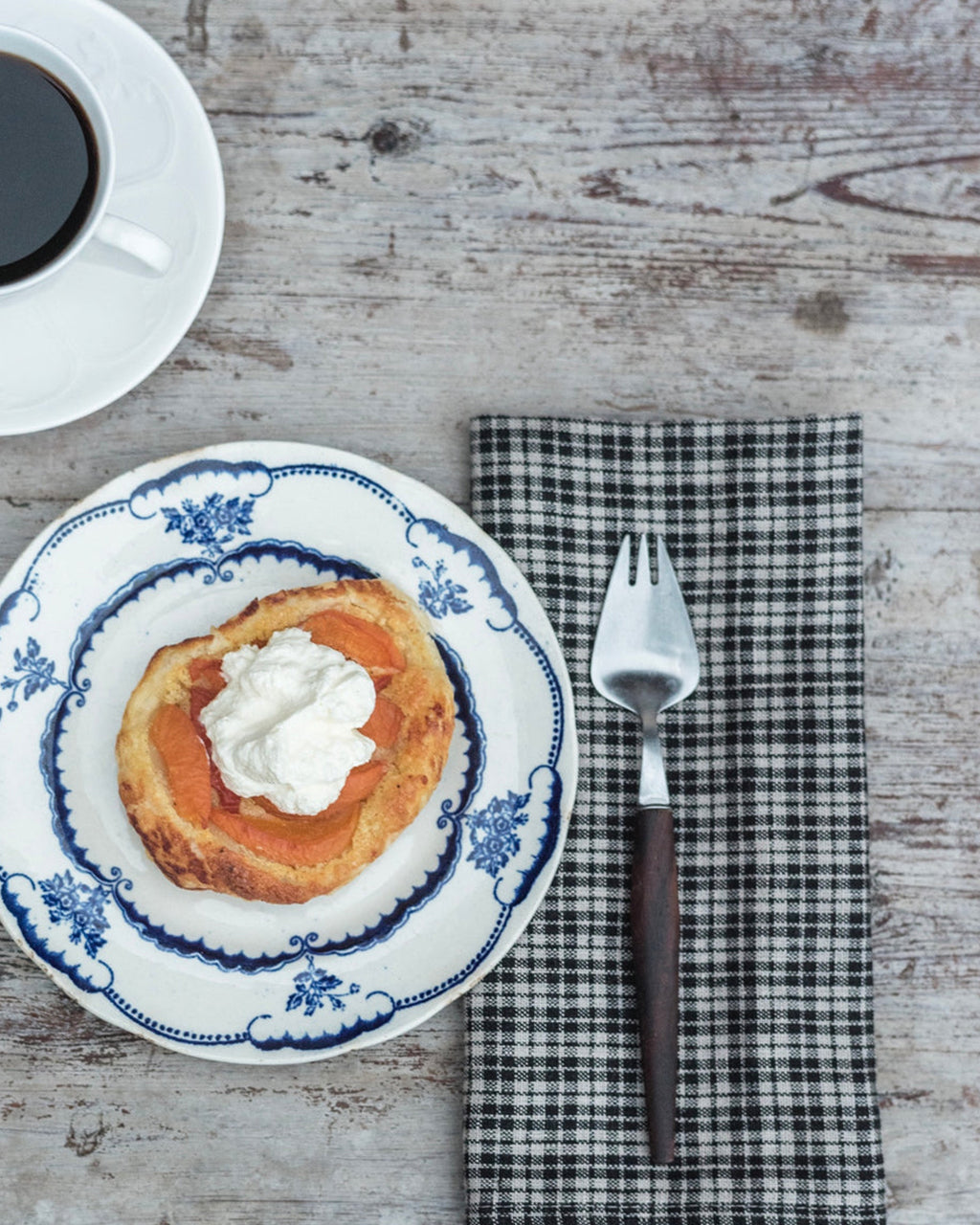 Linen Napkin: Black Natural Check