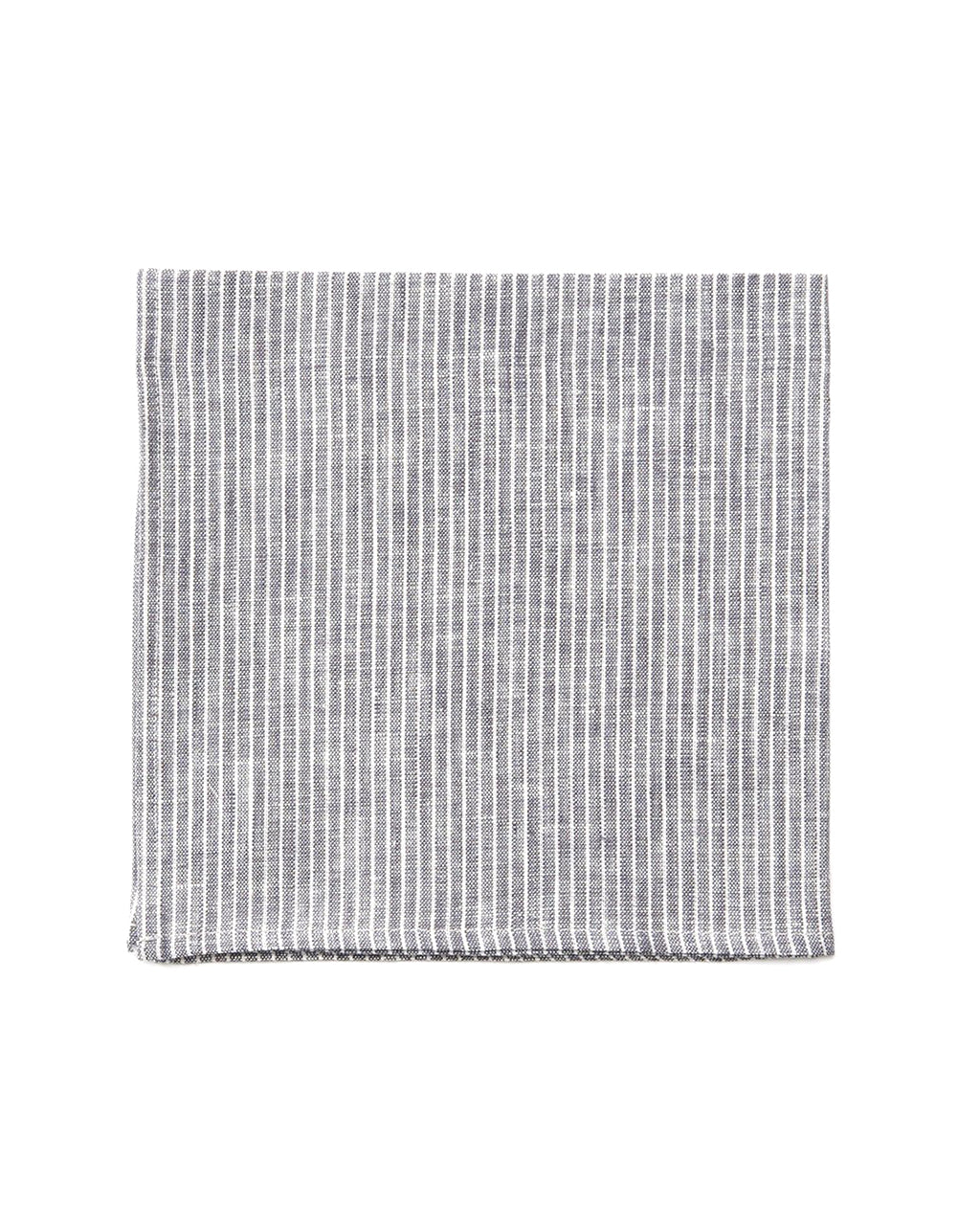 Linen Napkin: Grey White Stripe