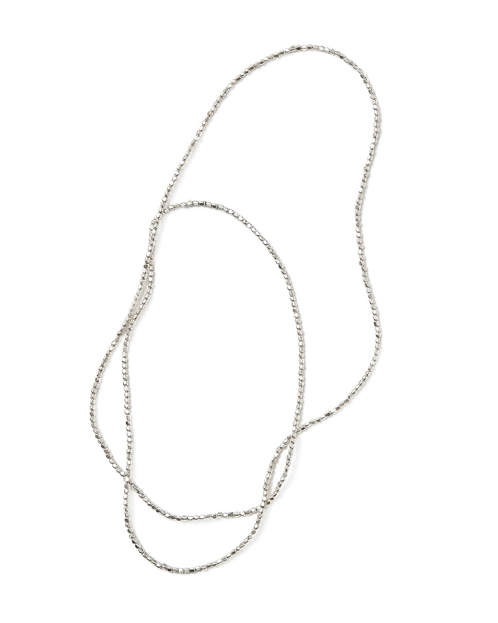Silver Beads Necklace (L)