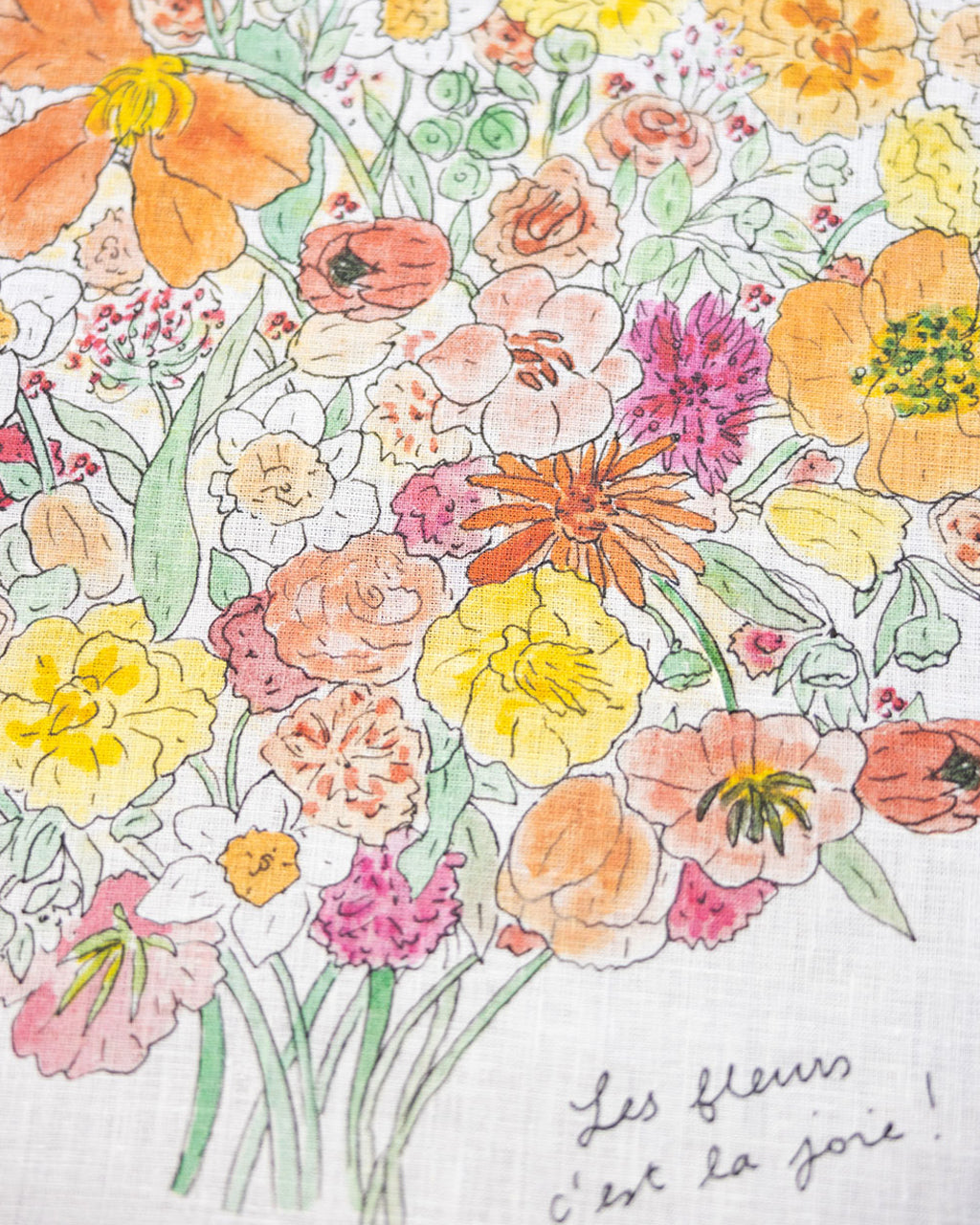 2026 Linen Tea Towel Calendar: Joyful Bouquet