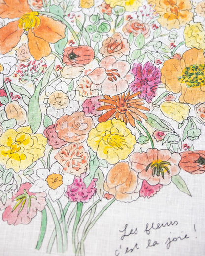 2026 Linen Tea Towel Calendar: Joyful Bouquet