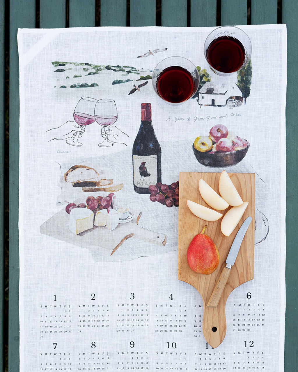 2027 Linen Calendar Good Food And Wine