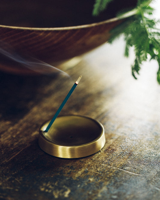 Brass Incense Stand: Round