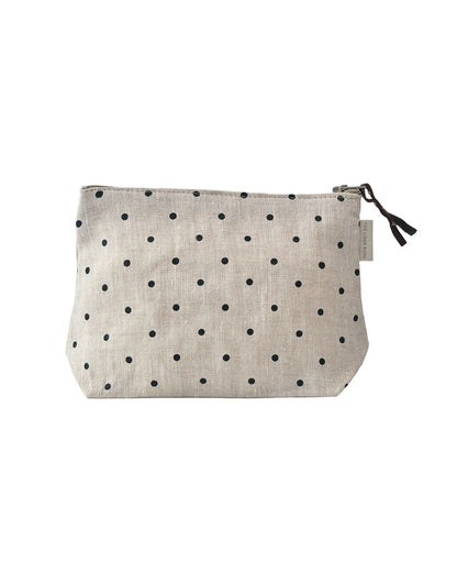 Chris Linen Pouch: Natural Dot