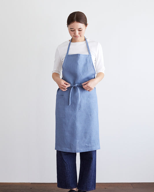 Linen Daily Apron: Bluette