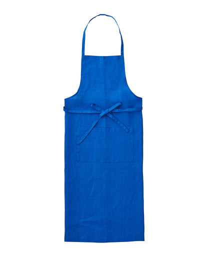 Linen Full Apron: Blue Roi