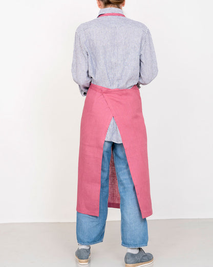 Linen Full Apron: Camellia