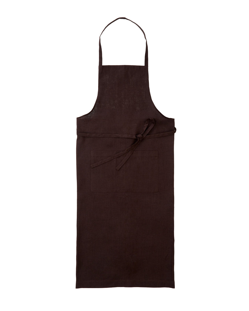 Linen Full Apron: Chocolate