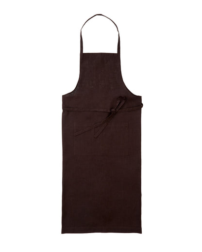 Linen Full Apron: Chocolate