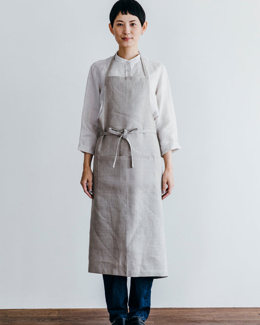 Linen Full Apron: Natural