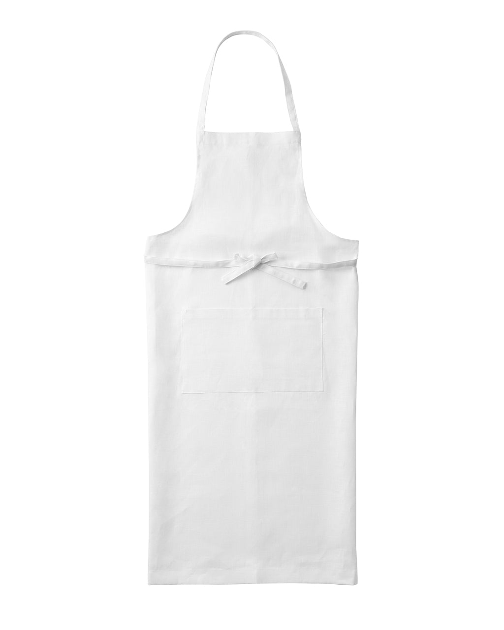Linen Full Apron: White