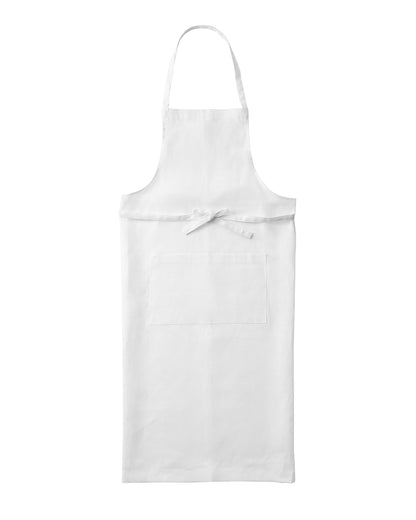 Linen Full Apron: White