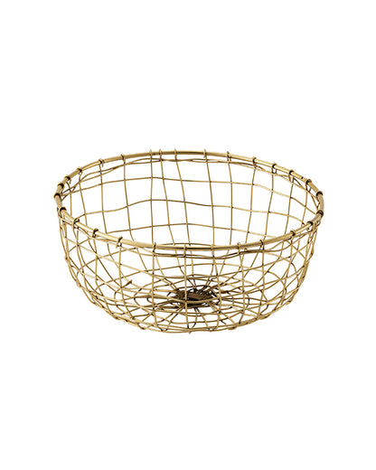 Gold Wire Fruit Basket (M)