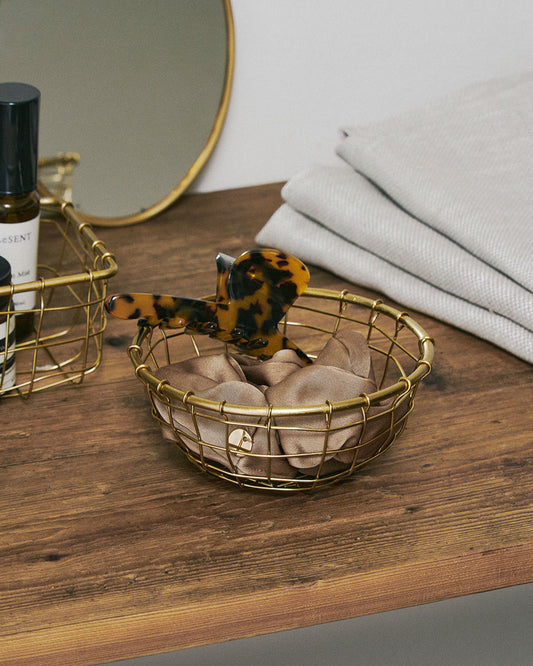 Gold Wire Basket (SS): Round