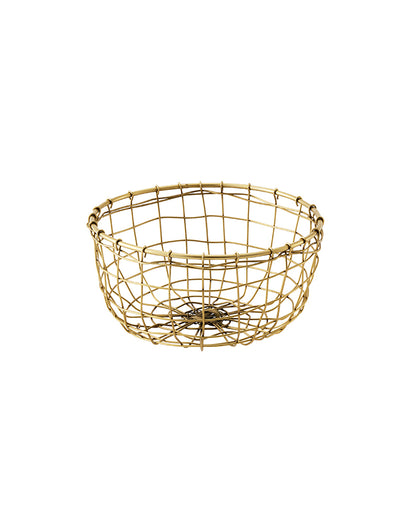 Gold Wire Fruit Basket (S)