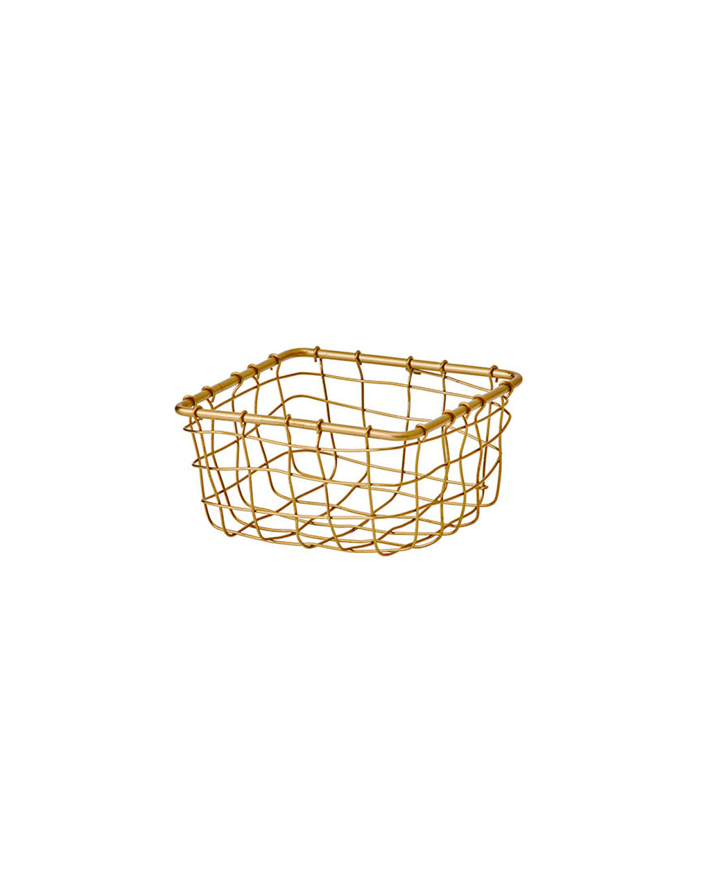 Gold Wire Basket (S): Square