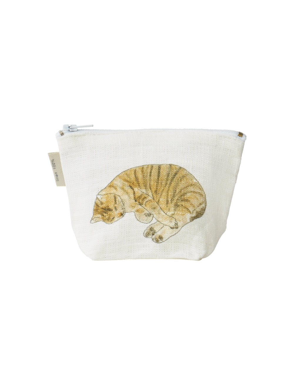 Isabelle Boinot Linen Pouch: Two Cats