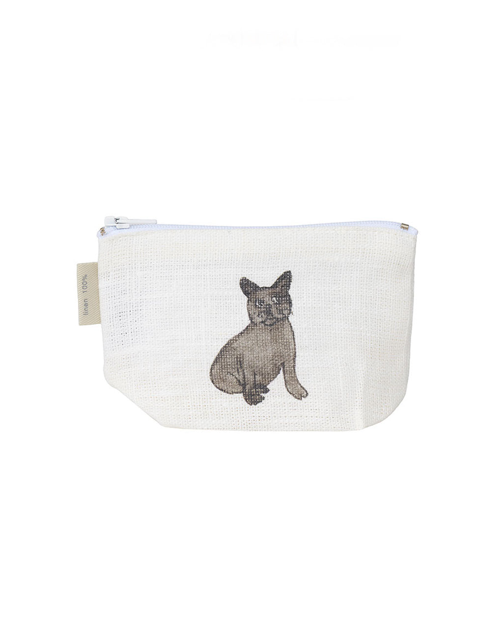 Isabelle Boinot Linen Pouch: Two Dogs