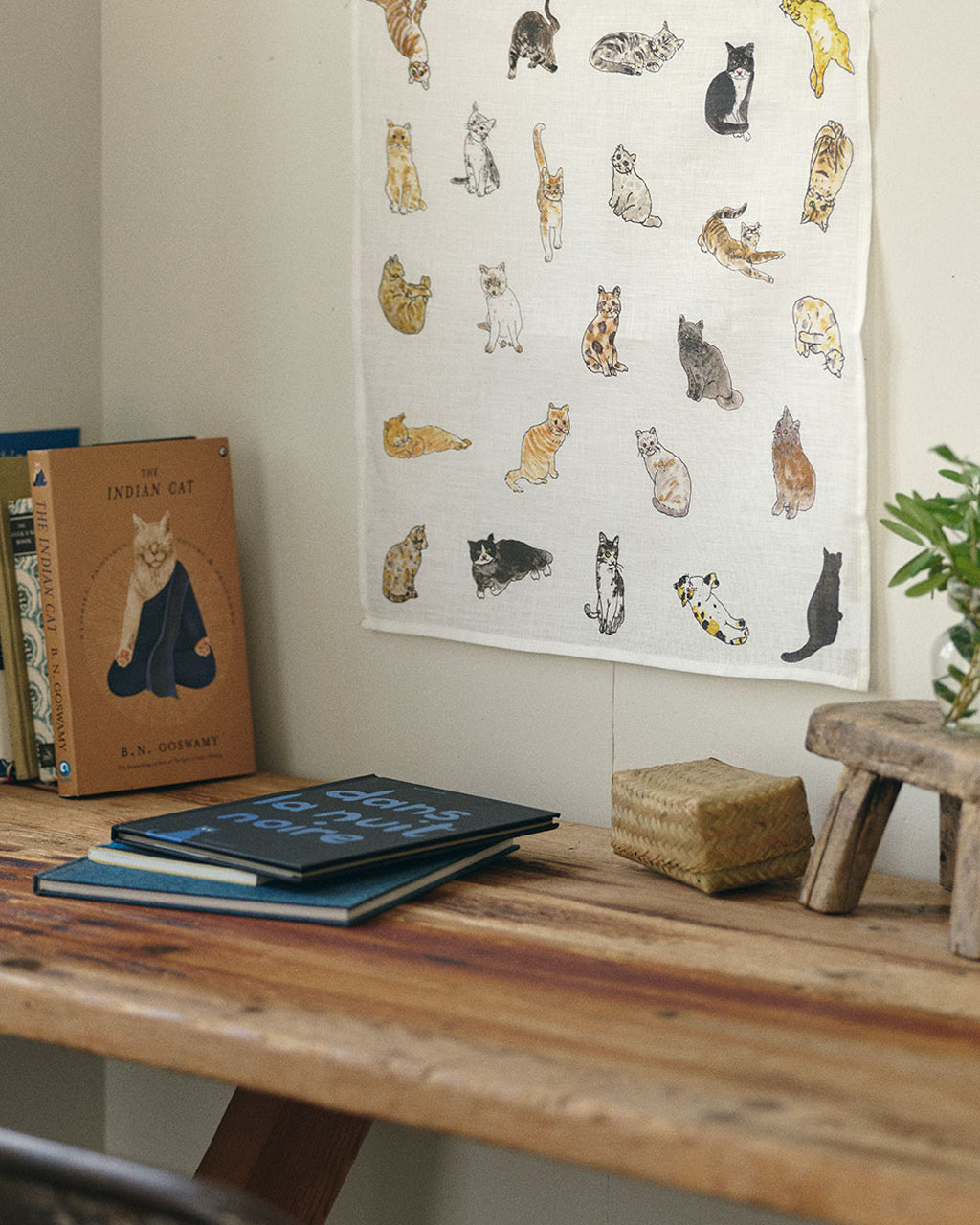 Isabelle Boinot Handkerchief: Cat