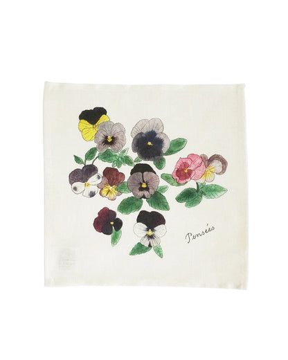 Isabelle Boinot Handkerchief: Pansy