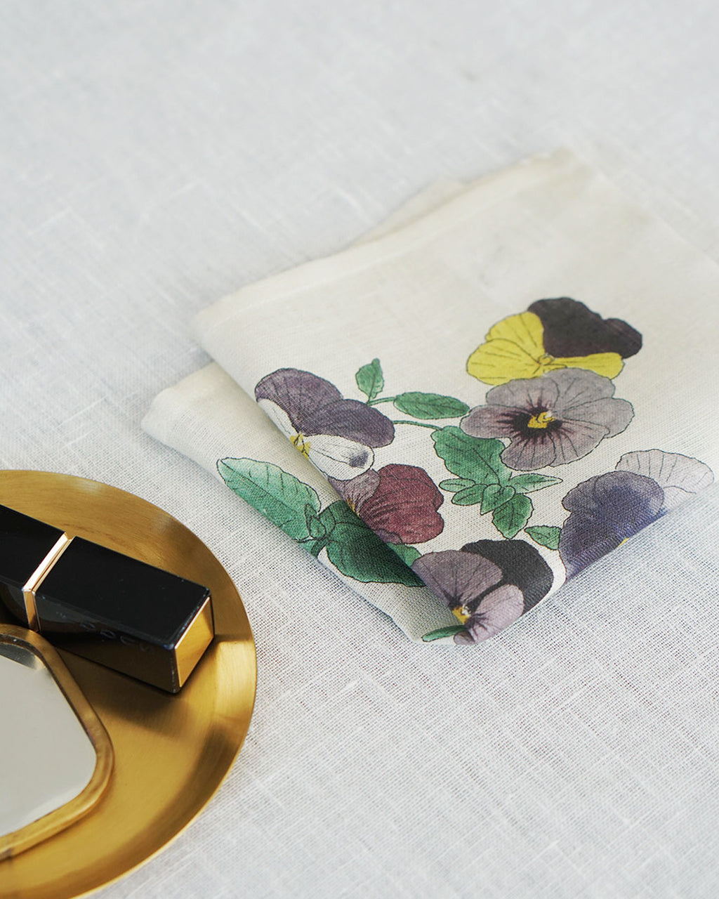 Isabelle Boinot Handkerchief: Pansy