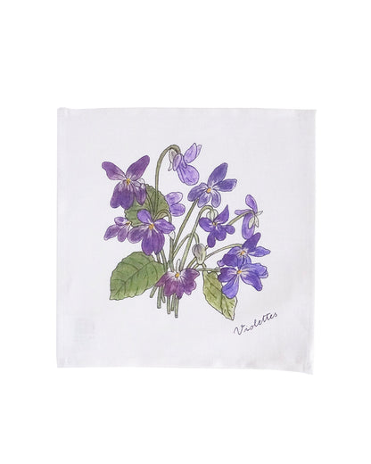Isabelle Boinot Handkerchief: Violets